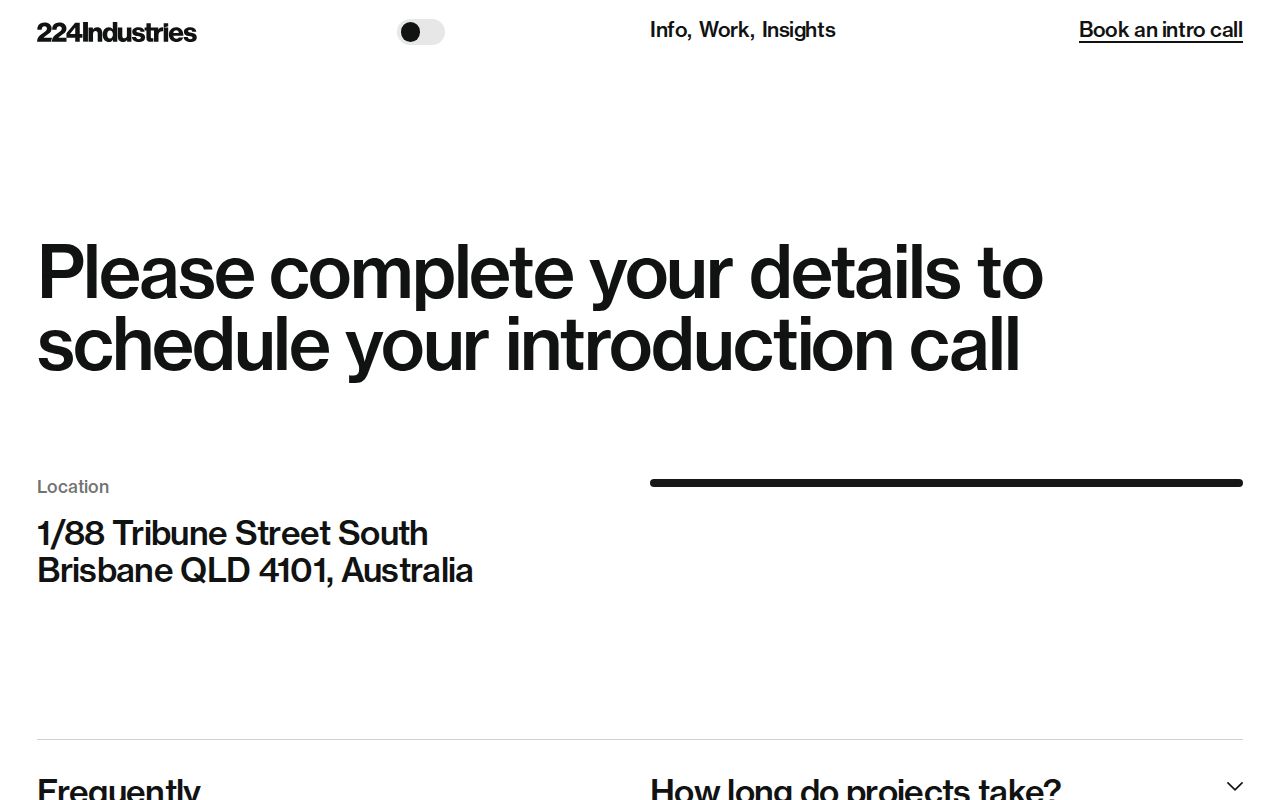 224 Industries homepage