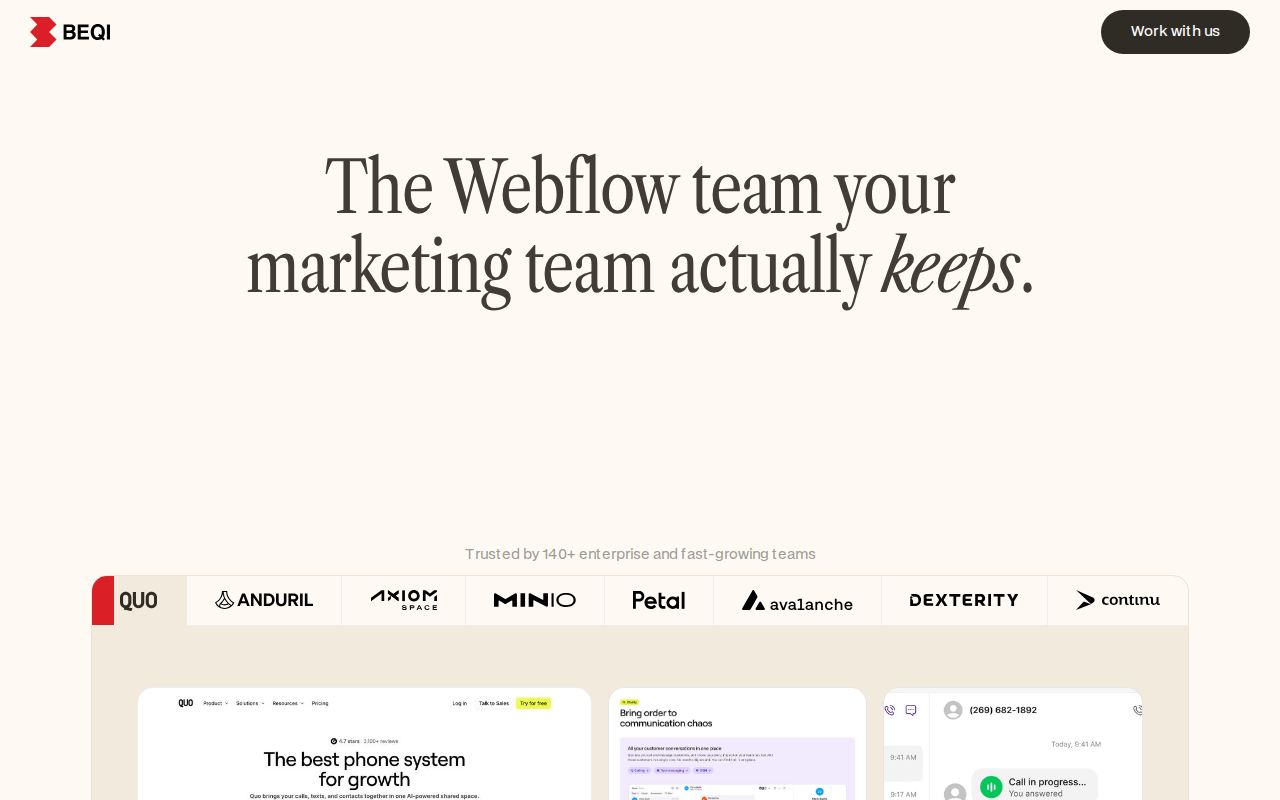 Beqi homepage