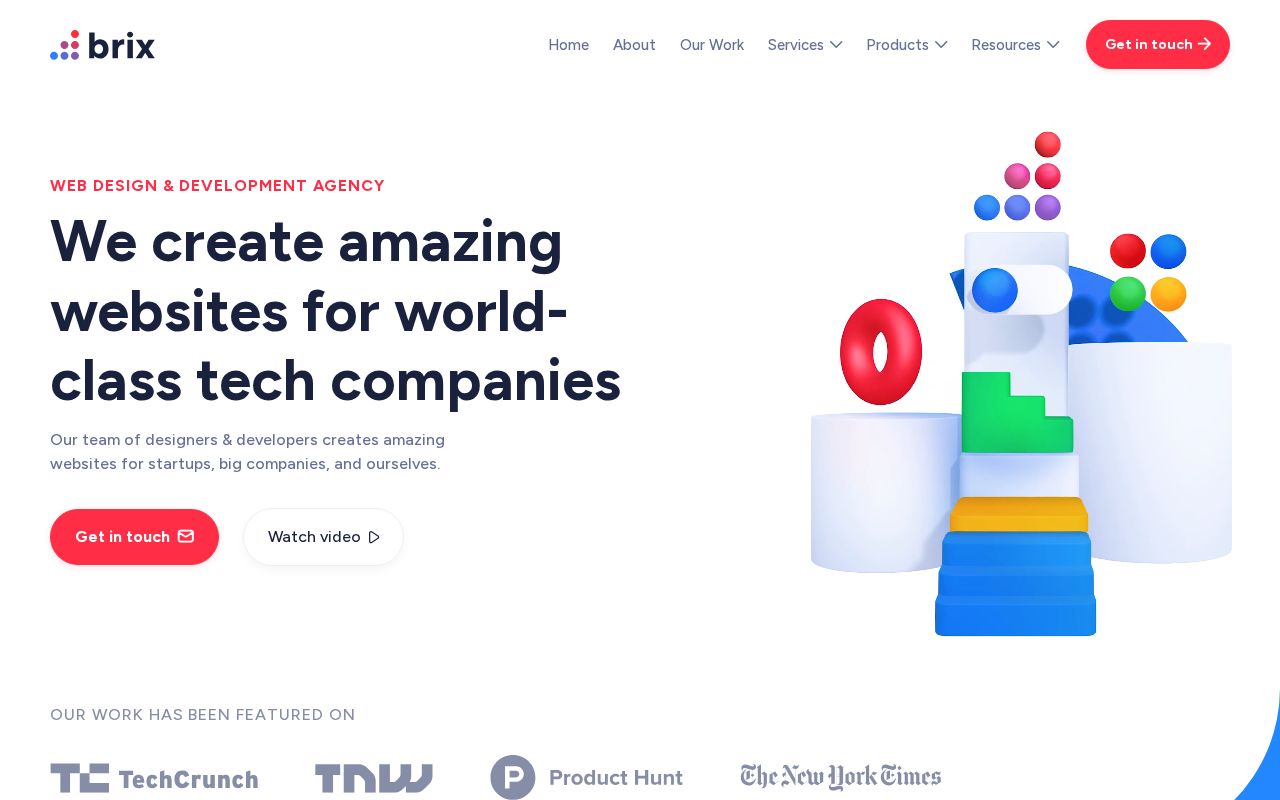 BRIX Agency homepage
