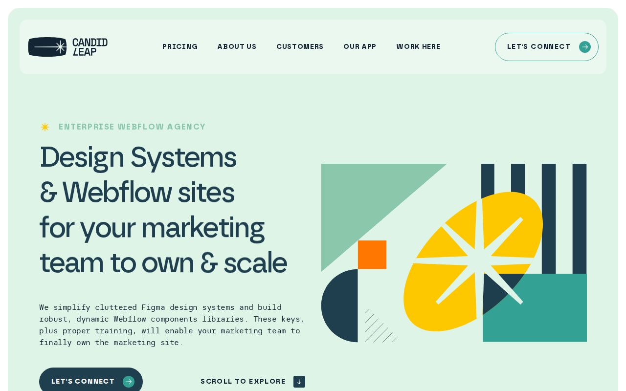 Candid Leap homepage